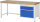 RAU Werkbank 8256A1, B2000xT700xH840mm, 2xSchublade-TA, 03-8256A1-207B4S.11