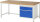 RAU Werkbank 8256A1, B2000xT900xH840mm, 2xSchublade-TA, 03-8256A1-209B4S.11