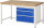 RAU Werkbank höhenverstellbar 8259A1, B1500xT900xH840-1040mm, 3xSchublade-TA, 03-8259A1-159B4H.11