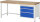 RAU Werkbank höhenverstellbar 8259A1, B2000xT700xH840-1040mm, 3xSchublade-TA, 03-8259A1-207B4H.11