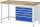 RAU Werkbank höhenverstellbar 8268A1, B1500xT700xH840-1040mm, 5xSchublade-TA, 03-8268A1-157B4H.11