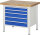 RAU Werkbank höhenverstellbar 8271A2, B1000xT700xH840-1040mm, 5xSchublade-TA, 03-8271A2-107B4H.11