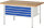 RAU Werkbank höhenverstellbar 8333A2, B1500xT900xH840-1040mm, 4xSchublade-TA, 03-8333A2-159B4H.11