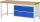 RAU Werkbank höhenverstellbar 8355A1, B2000xT700xH840-1040mm, 2xSchublade-TA, 03-8355A1-207B4H.11