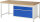RAU Werkbank höhenverstellbar 8356A1, B2000xT900xH840-1040mm, 2xSchublade-TA, 03-8356A1-209B4H.11