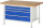 RAU Werkbank höhenverstellbar 8361A2, B1500xT900xH840-1040mm, 4xSchublade-TA, 03-8361A2-159B4H.11