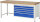 RAU Werkbank höhenverstellbar 8368A1, B2000xT700xH840-1040mm, 4xSchublade-TA, 03-8368A1-207B4H.11