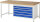 RAU Werkbank 8371A1, B2000xT900xH840mm, 5xSchublade-TA, 03-8371A1-209B4S.11