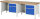 RAU Werkbank 8451A2, B2500xT700xH840mm, 4xSchublade-TA, 03-8451A2-257B4S.11