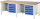 RAU Werkbank 8454A2, B2500xT900xH840mm, 10xSchublade-TA, 03-8454A2-259B4S.11
