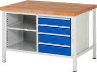RAU Werkbank 8463A2, B1250xT900xH840mm, 4xSchublade-TA,...