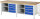 RAU Werkbank 8463A2, B2500xT900xH840mm, 8xSchublade-TA, 03-8463A2-259B4S.11