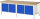 RAU Werkbank höhenverstellbar 8465A2, B2500xT900xH840-1040mm, 4xTür, 03-8465A2-259B4H.11