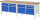 RAU Werkbank 8472A2, B2500xT700xH840mm, 10xSchublade-TA, 03-8472A2-257B4S.11