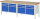 RAU Werkbank höhenverstellbar 8474A2, B2500xT700xH840-1040mm, 12xSchublade-TA, 03-8474A2-257B4H.11