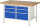RAU Werkbank höhenverstellbar 8475A2, B1500xT900xH840-1040mm, 6xSchublade-TA, 03-8475A2-159B4H.11