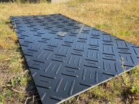 X18-GRIP FAHRPLATTE 18mm 1000x2000mm Profil 4mm schwarz 40t/m2** Bodenplatte Bodenschutzplatten Kunststoffplatten Bodenschutzmatte