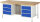 RAU Werkbank 8554A2, B2000xT900xH840mm, 6xSchublade-TA, 03-8554A2-209B4S.11