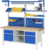 RAU Werkbank höhenverstellbar 8562A2, B2000xT700xH840-1040mm, 3xSchublade-TA, 2xTür, 03-8562A2-207B4H.11