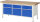 RAU Werkbank 8567A2, B2000xT700xH840mm, 3xSchublade-TA, 3xTür, 03-8567A2-207B4S.11