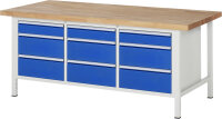 RAU Werkbank 8573A2, B2000xT900xH840mm, 9xSchublade-TA,...