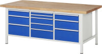 RAU Werkbank 8578A2, B2000xT900xH840mm, 11xSchublade-TA,...