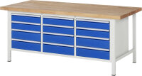 RAU Werkbank 8579A2, B2000xT900xH840mm, 12xSchublade-TA,...