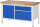 RAU Werkbank höhenverstellbar 8651A2, B1500xT700xH840-1040mm, 2xSchublade-TA, 1xTür, 03-8651A2-157B4H.11