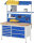 RAU Werkbank höhenverstellbar 8651A2, B1500xT700xH840-1040mm, 2xSchublade-TA, 1xTür, 03-8651A2-157B4H.11