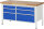 RAU Werkbank höhenverstellbar 8652A2, B1500xT700xH840-1040mm, 6xSchublade-TA, 03-8652A2-157B4H.11