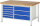RAU Werkbank 8653A2, B1500xT900xH840mm, 9xSchublade-TA, 03-8653A2-159B4S.11