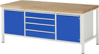 RAU Werkbank 8752A2, B2000xT900xH840mm, 4xSchublade-TA,...