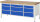 RAU Werkbank höhenverstellbar 8753A2, B2000xT700xH840-1040mm, 9xSchublade-TA, 03-8753A2-207B4H.11