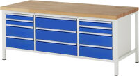 RAU Werkbank 8757A2, B2000xT900xH840mm, 11xSchublade-TA,...