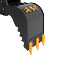 SEIFERT 5-8t Sortiergreifer SSG390 390kg Greifer mit gezahnte Anbauschneide mit Wechselschneide MS03
