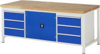 RAU Werkbank 8907A2, B2000xT900xH840mm, 6xSchublade-TA,...