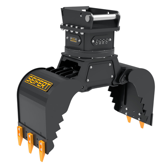 SEIFERT 5-8t Sortiergreifer SSG390 390kg Greifer mit gezahnte Anbauschneide ohne Wechselschneide CW10