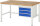RAU Werkbank höhenverstellbar 8127A1, B1500xT900xH840-1040mm, 3xSchublade-VA, 13-8127A1-159B4H.11