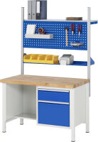 RAU Werkbank höhenverstellbar 8152A1, B1250xT900xH840-1040mm, 1xSchublade-VA, 1xTür, 13-8152A1-129B4H.11