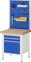 RAU Werkbank höhenverstellbar 8152A2, B750xT700xH840-1040mm, 1xSchublade-VA, 1xTür, 13-8152A2-077B4H.11