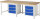 RAU Werkbank 8157A1, B2500xT900xH840mm, 6xSchublade-VA, 13-8157A1-259B4S.11