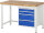 RAU Werkbank höhenverstellbar 8161A1, B1250xT700xH840-1040mm, 4xSchublade-VA, 13-8161A1-127B4H.11