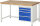 RAU Werkbank 8161A1, B1500xT900xH840mm, 4xSchublade-VA, 13-8161A1-159B4S.11