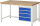 RAU Werkbank 8162A1, B1500xT900xH840mm, 4xSchublade-VA, 13-8162A1-159B4S.11
