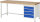 RAU Werkbank höhenverstellbar 8162A1, B2000xT700xH840-1040mm, 4xSchublade-VA, 13-8162A1-207B4H.11