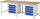 RAU Werkbank höhenverstellbar 8162A1, B2500xT900xH840-1040mm, 8xSchublade-VA, 13-8162A1-259B4H.11
