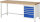 RAU Werkbank höhenverstellbar 8168A1, B2000xT700xH840-1040mm, 5xSchublade-VA, 13-8168A1-207B4H.11