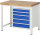 RAU Werkbank höhenverstellbar 8171A1, B1000xT700xH840-1040mm, 5xSchublade-VA, 13-8171A1-107B4H.11