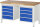 RAU Werkbank höhenverstellbar 8181A1, B1500xT700xH840-1040mm, 8xSchublade-VA, 13-8181A1-157B4H.11