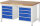 RAU Werkbank höhenverstellbar 8181A1, B1500xT900xH840-1040mm, 8xSchublade-VA, 13-8181A1-159B4H.11
